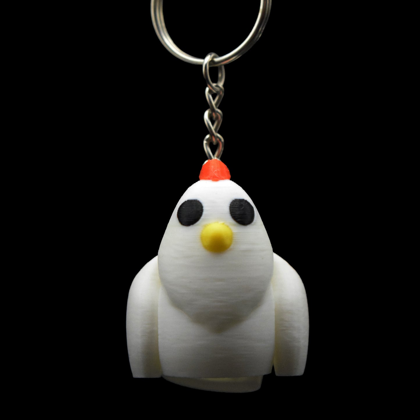 🐔 Charmed Cloud-Fluff Hen Keychain ☁️