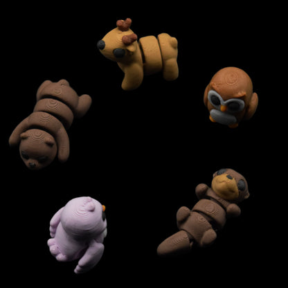 🧸 Wiggle Buddies: Adorable 3D Printed Articulated Miniatures! 🦁