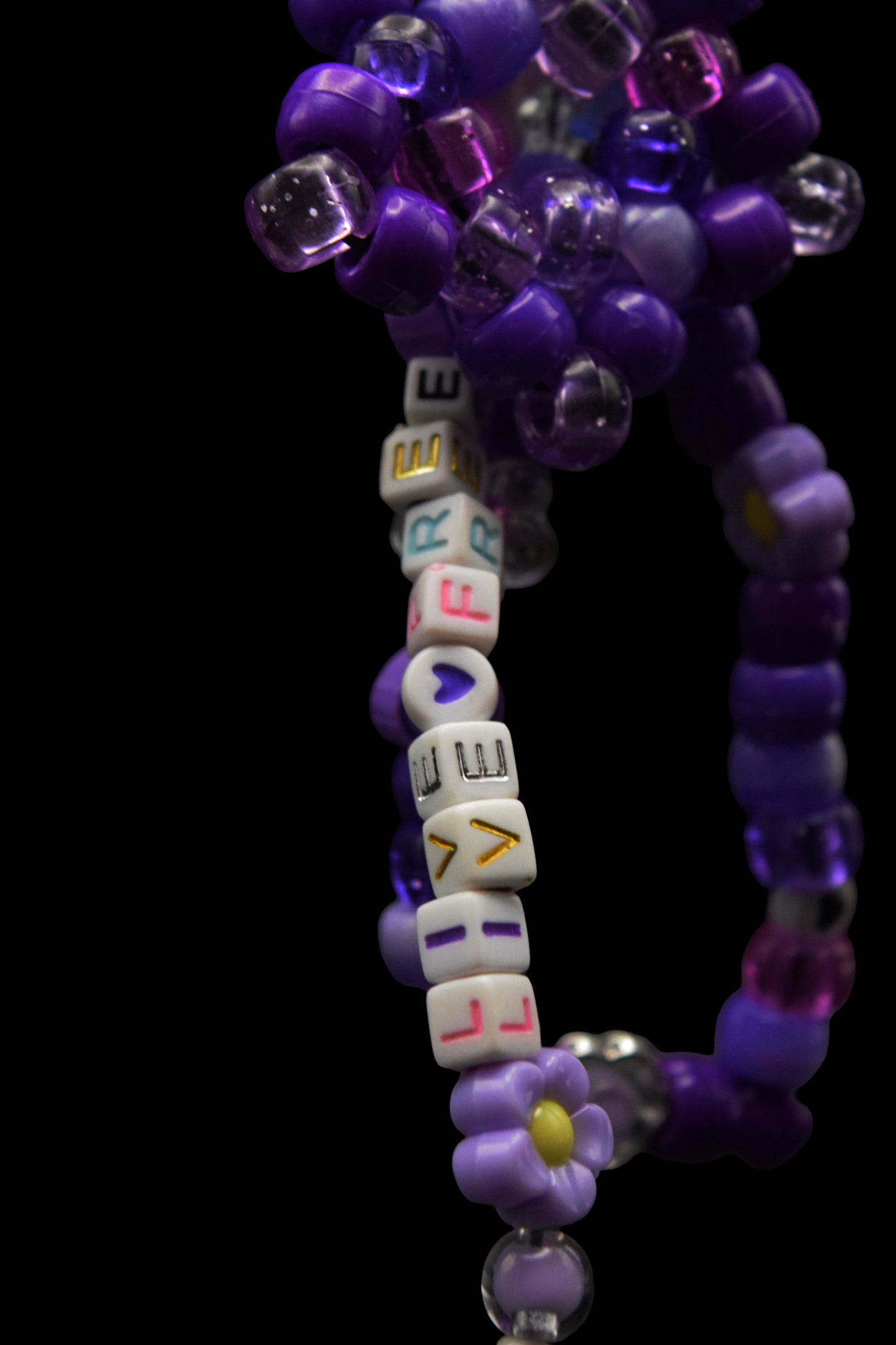 🌈 Beaded Message Keychain 🌈